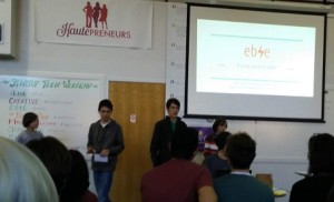 Ebie presenting at Teen Startup Weekend